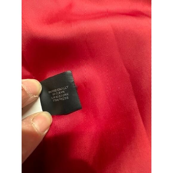 MICHAEL‎ Michael Kors 100% Red Wool Coat, Snap, Zipper, Size 14 Womens - Picture 10 of 16